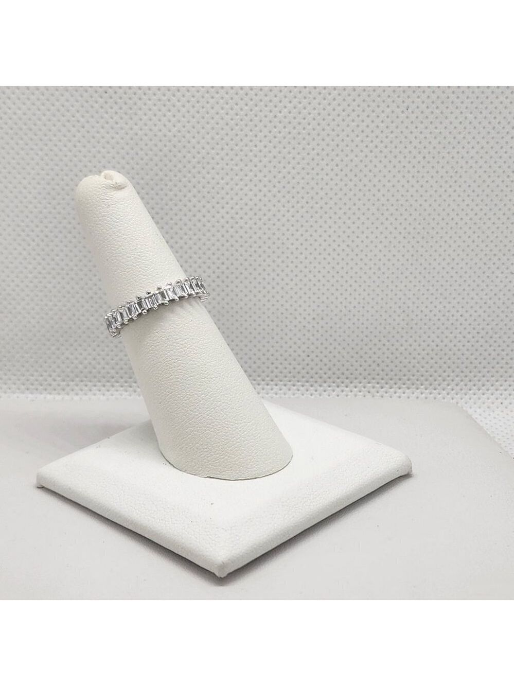 Brand New Sterling Silver 925 Rectangle Eternity Ring